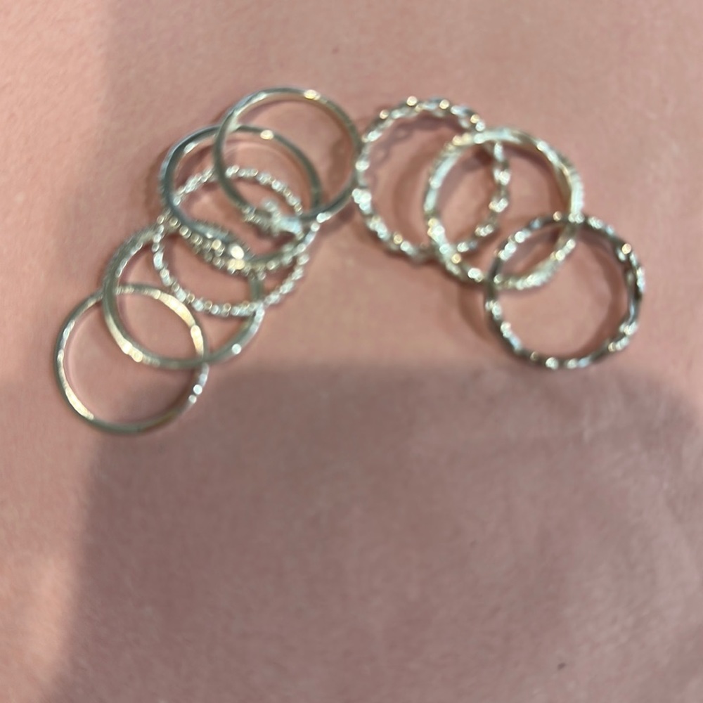 Silver stacking rings